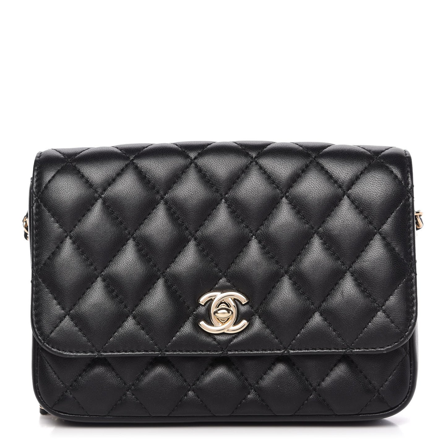 Lambskin Quilted Side Packs Black