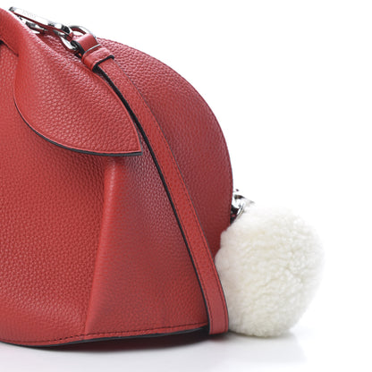 Loewe Calfskin Shearling Mini Bunny Crossbody Bag Red 8 of 12
