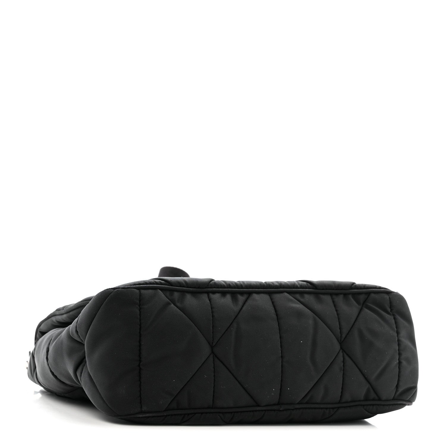 Prada Re-Nylon Quilted Padded Flap Shoulder Bag Black 4 of 14