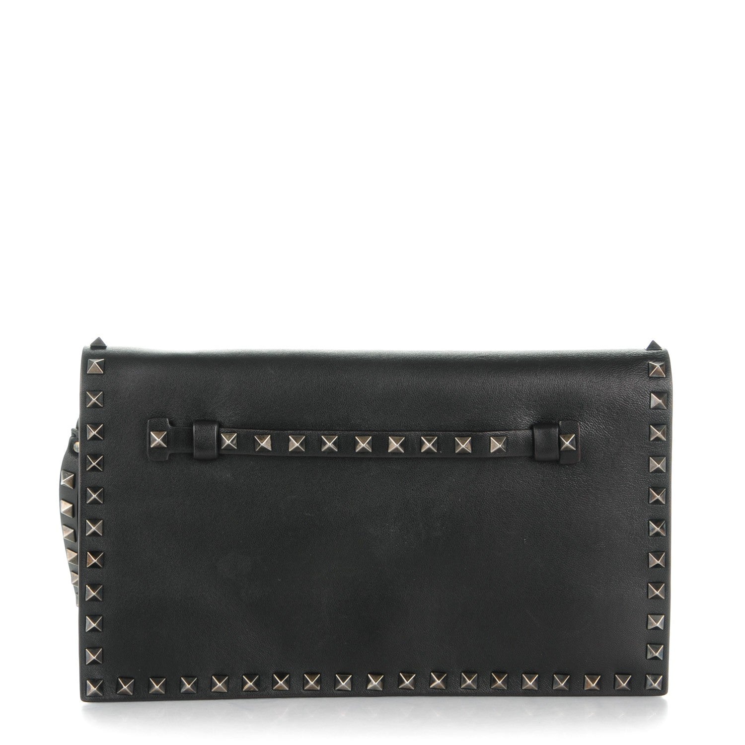 Valentino Garavani Nappa Rockstud Wristlet Clutch Black 1 of 7