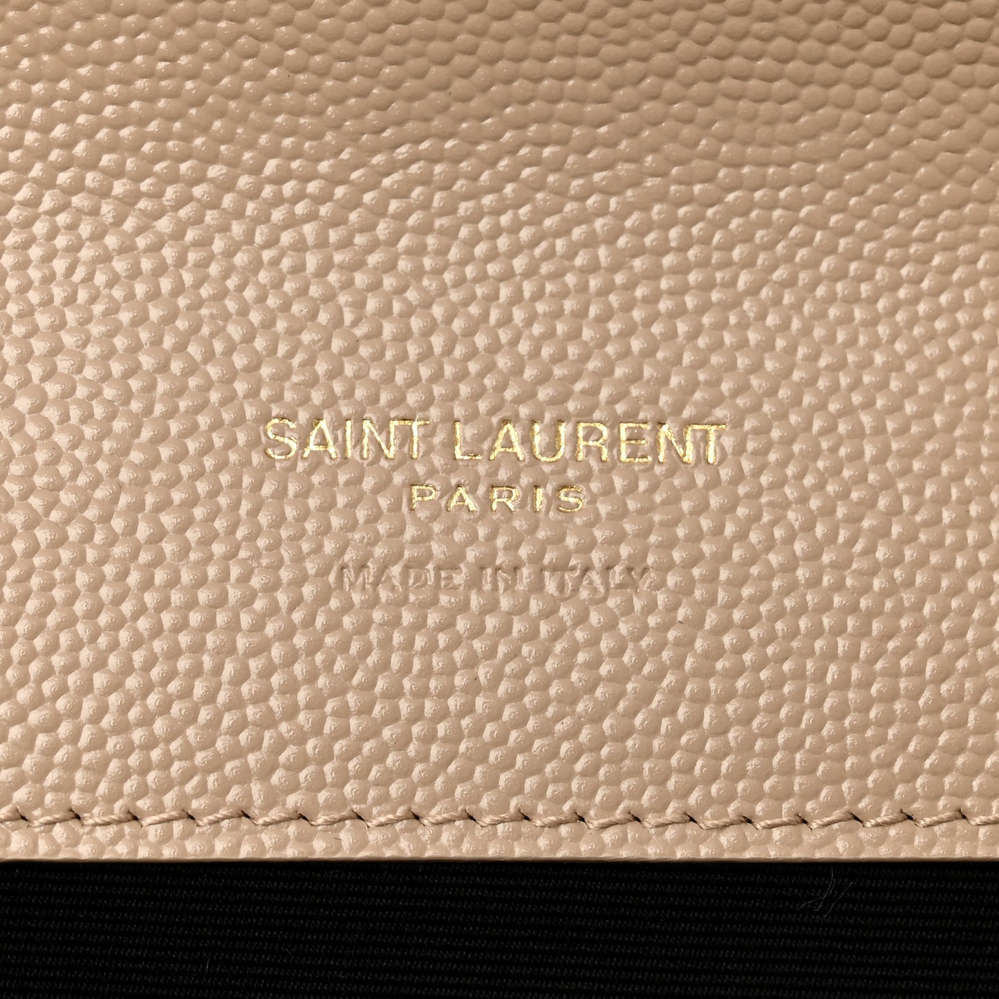 Grain De Poudre Matelasse Chevron Monogram Envelope Clutch Dark Beige