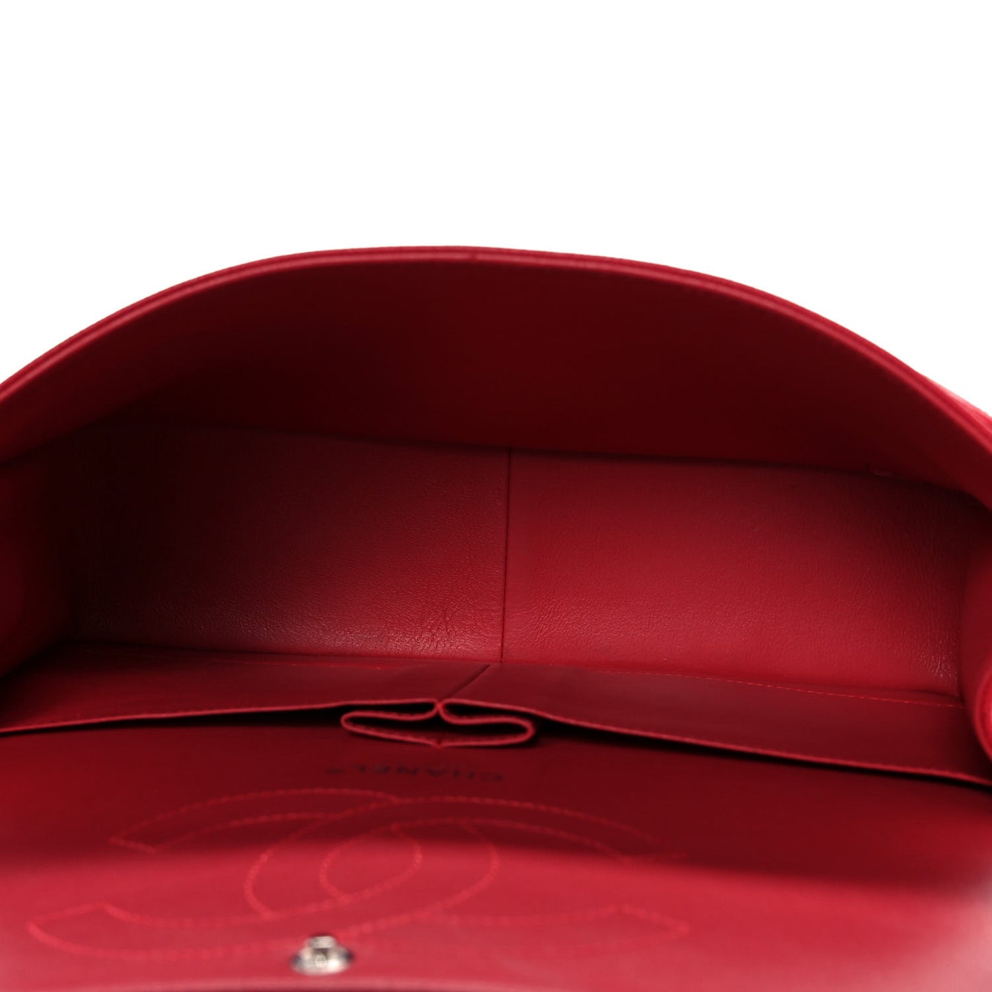 Caviar Quilted Jumbo Double Flap Red