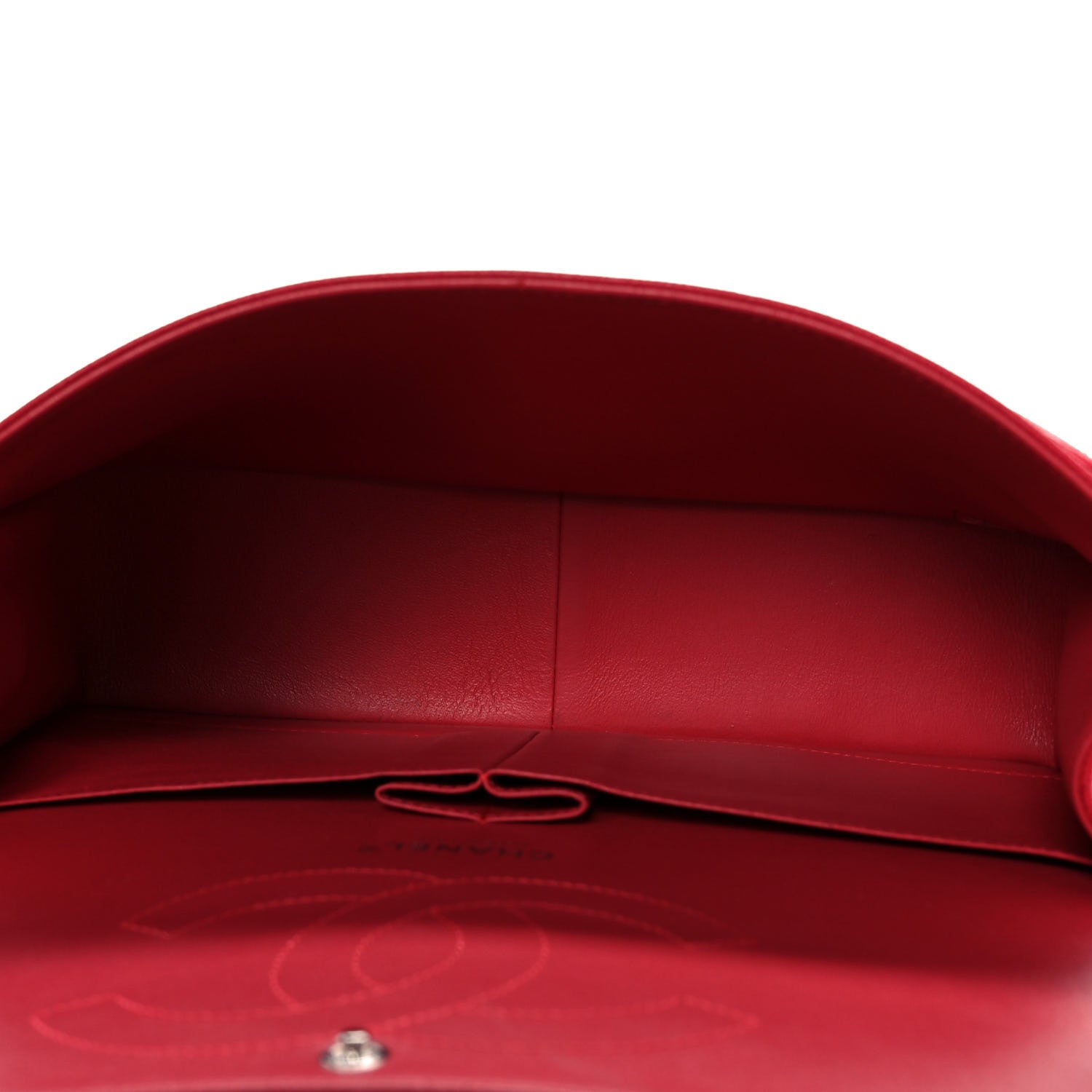 Chanel Caviar Quilted Jumbo Double Flap Red 4 of 9