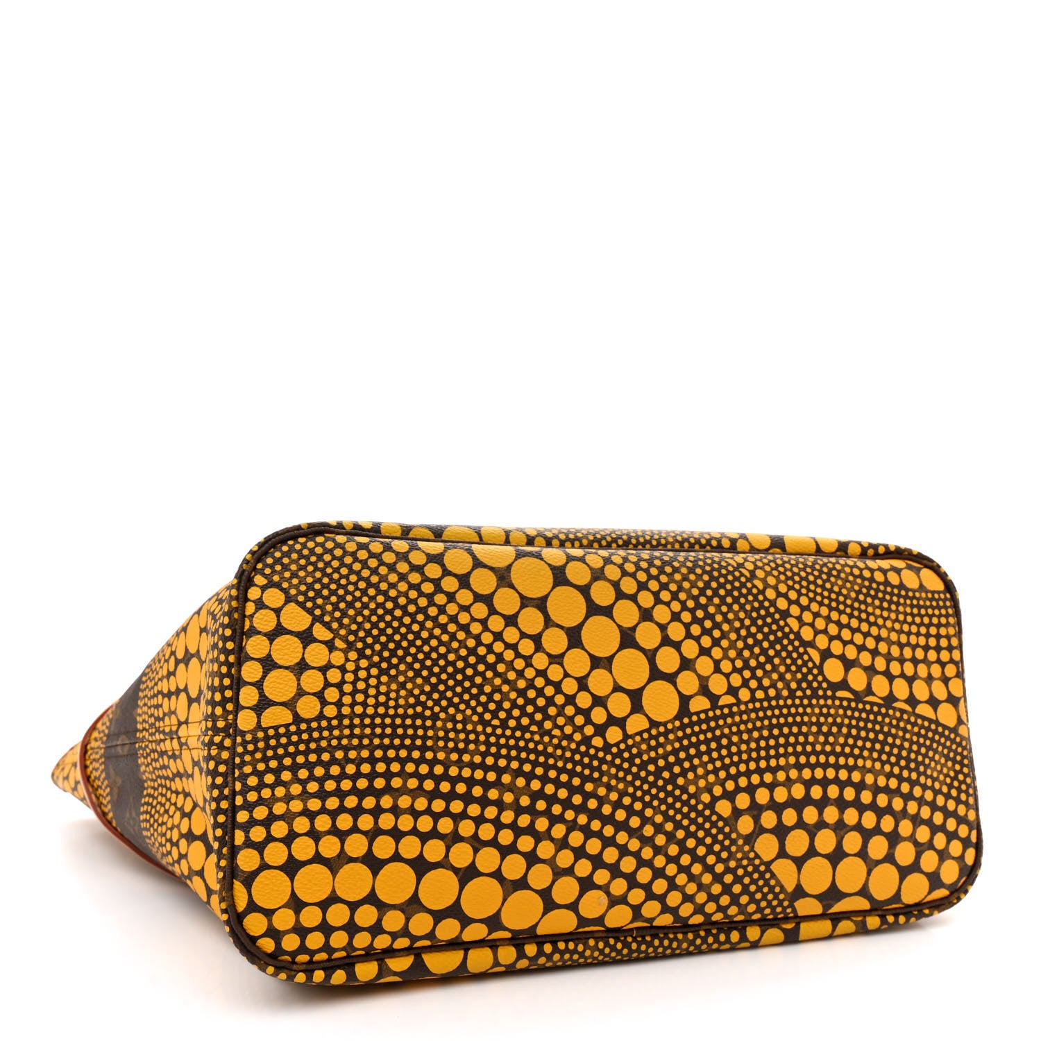 Louis Vuitton Monogram Kusama Waves Neverfull MM Yellow 4 of 11