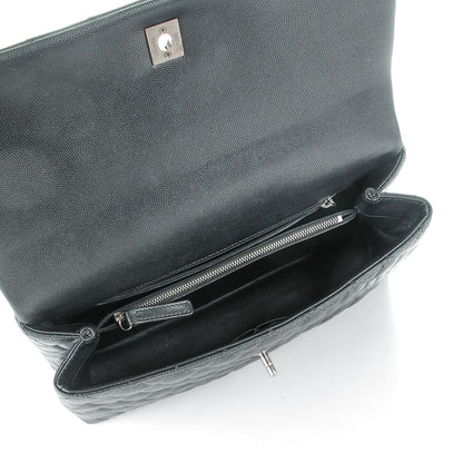 Chanel Caviar Lizard Quilted Medium Coco Handle Flap Black 5 of 8