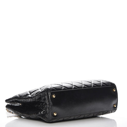Chanel Glazed Calfskin Quilted Tote Black 4 of 8
