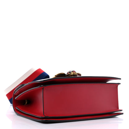 Gucci Calfskin Sylvie Web Small Queen Margaret Top Handle Bag Blue Agata Hibiscus Red Mystic White Sugar Pink 3 of 11