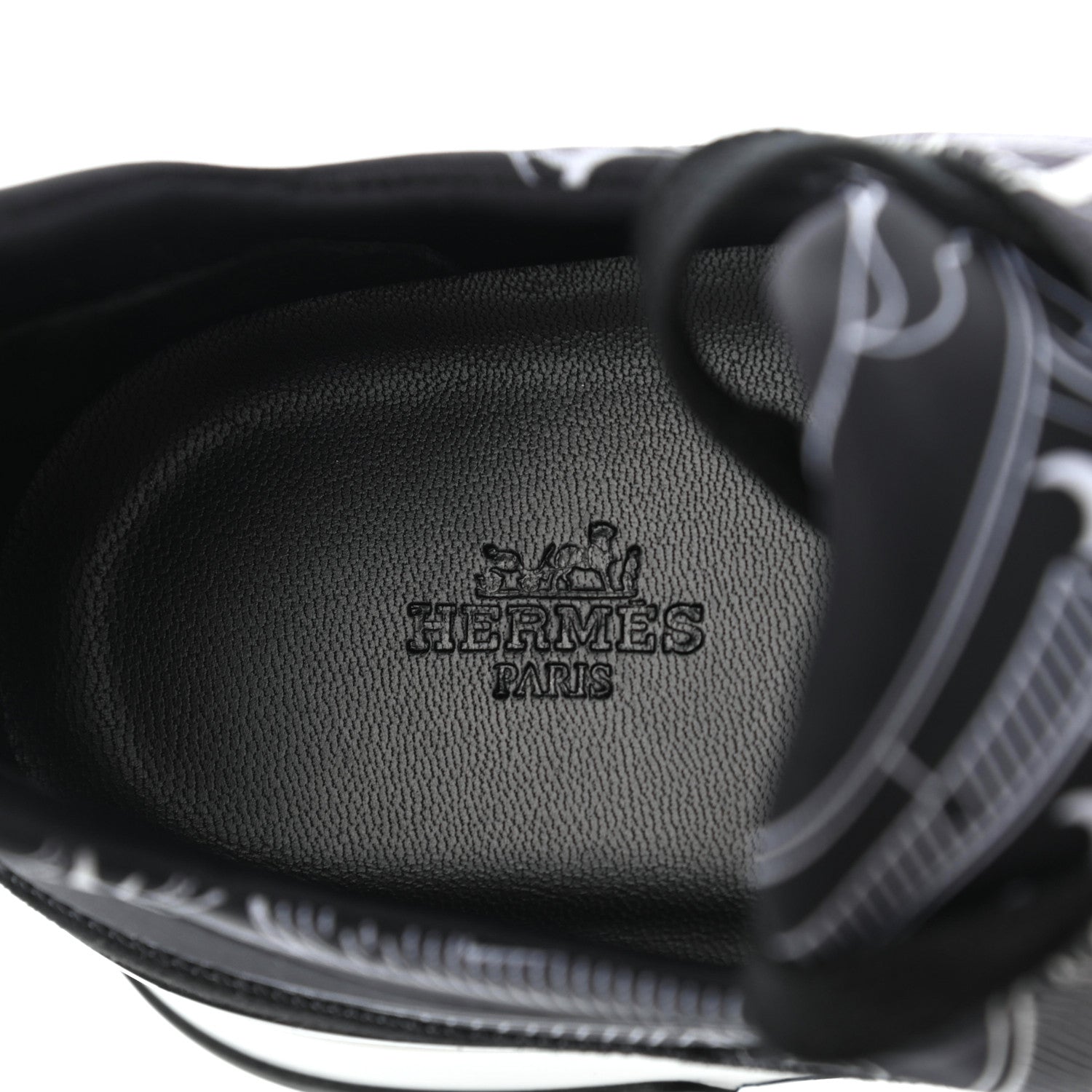 Hermes Neoprene Suede Sneakers 43 Black White 7 of 8