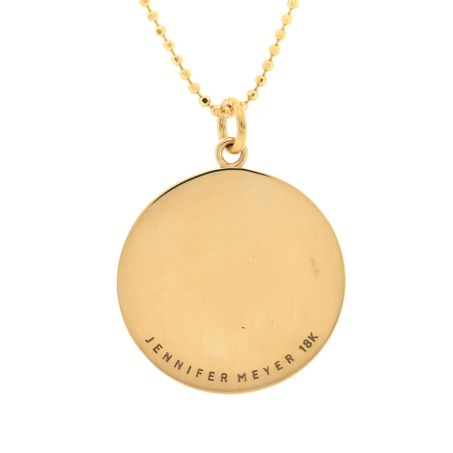 Jennifer Meyer 18K Yellow Gold Diamond Good Luck Pendant Necklace 4 of 5