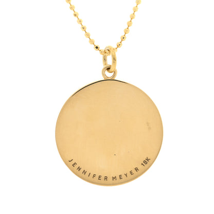Jennifer Meyer 18K Yellow Gold Diamond Good Luck Pendant Necklace 4 of 5