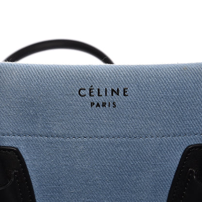 Celine Cotton Canvas Medium Phantom Luggage Blue 9 of 11