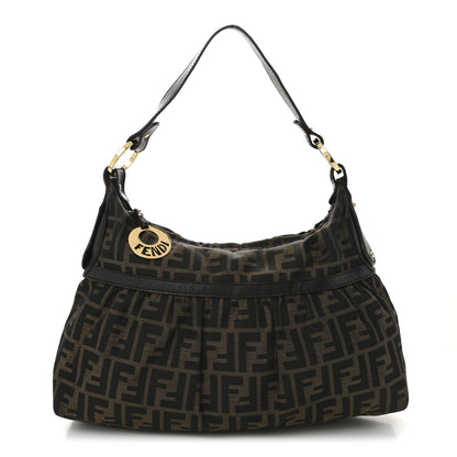 Fendi Zucca Cuoio Lucido Chef Hobo Tobacco Moro 1 of 10