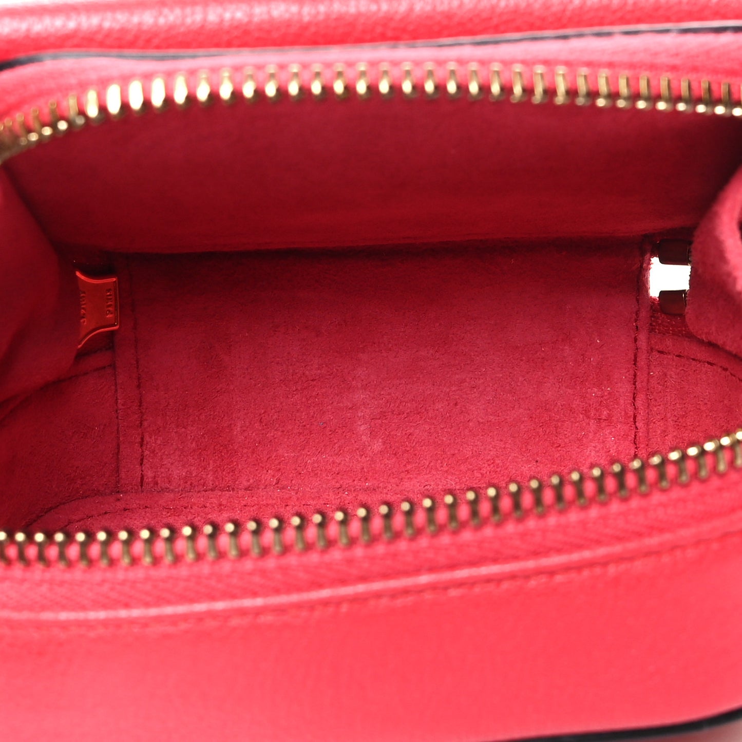 Goatskin Mini Saddle Shoulder Strap Pouch Red