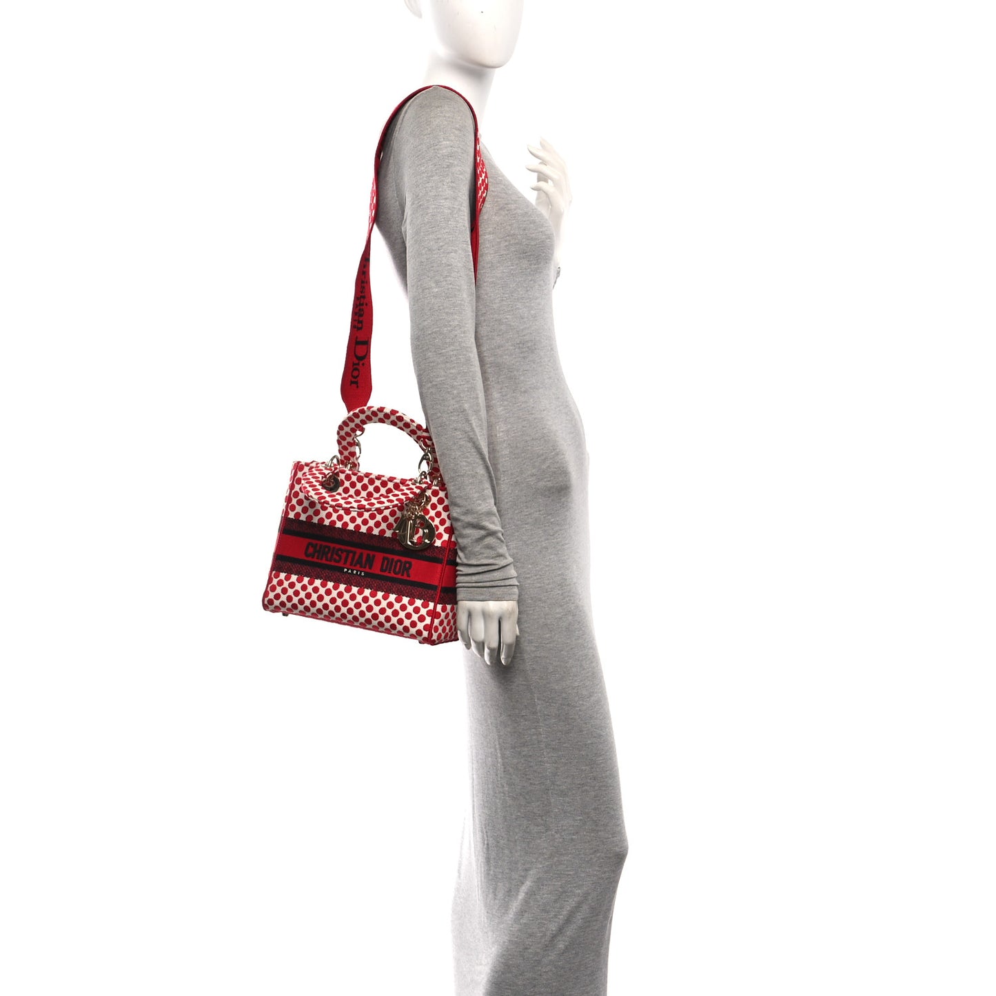 Canvas Medium DiorAmour Dots Lady D-Lite Red
