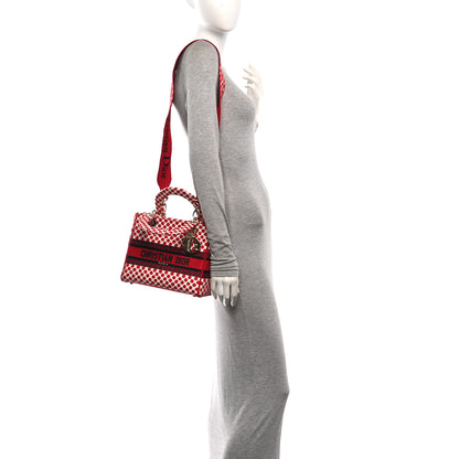 Christian Dior Canvas Medium DiorAmour Dots Lady D-Lite Red 2 of 9