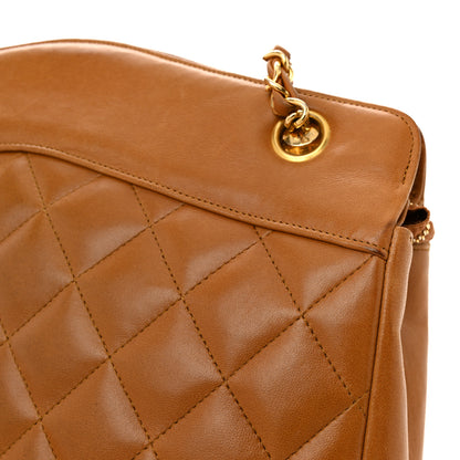Chanel Lambskin Quilted Shoulder Bag Brown 12 of 17