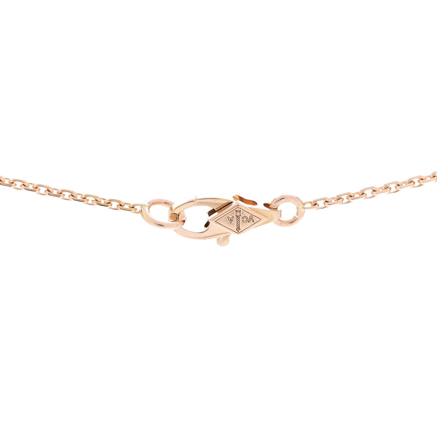 18K Rose Gold Carnelian Sweet Alhambra Pendant Necklace