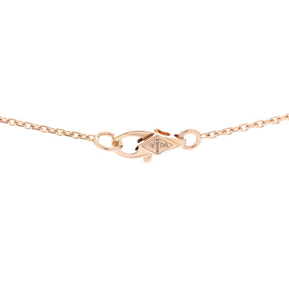 Van Cleef & Arpels 18K Rose Gold Carnelian Sweet Alhambra Pendant Necklace 5 of 6