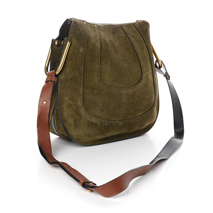 Chloe Calfskin Suede Small Hayley Hobo Eucalyptus 2 of 9