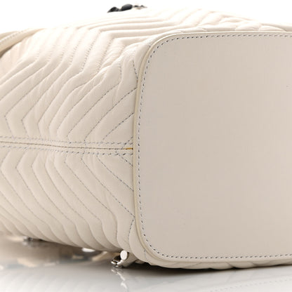 Bulgari Calfskin Quilted Serpenti Forever Backpack White 9 of 11
