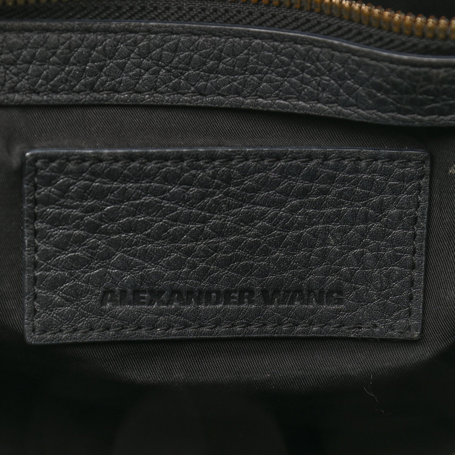 Alexander Wang Pebbled Lambskin Mini Rockie Black Gold Hardware 8 of 17