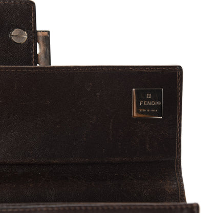 Fendi Zucca Continental Wallet Brown 12 of 13