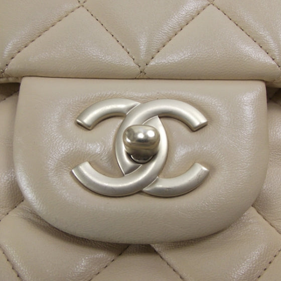 Chanel Lambskin Quilted Maxi Flap Beige Clair 12 of 12