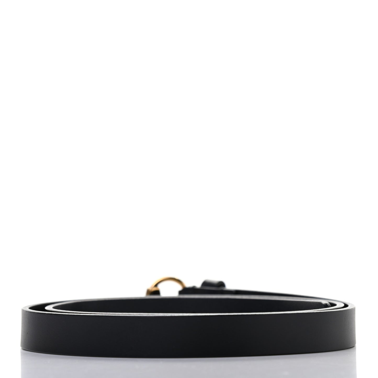Calfskin Horsebit Buckle Belt 100 40 Black