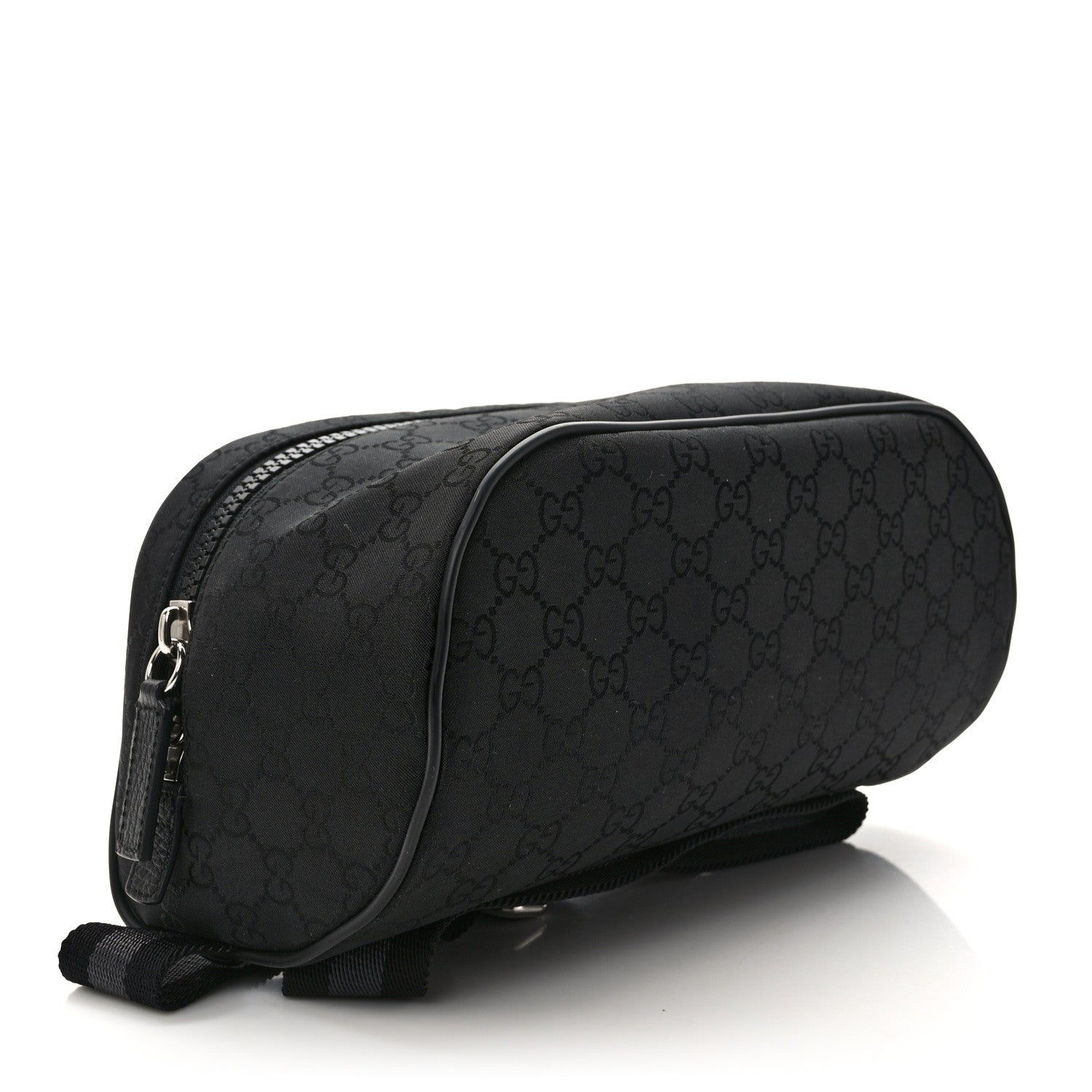 Gucci Nylon Monogram Fanny Pack Belt Bag Black 4 of 11