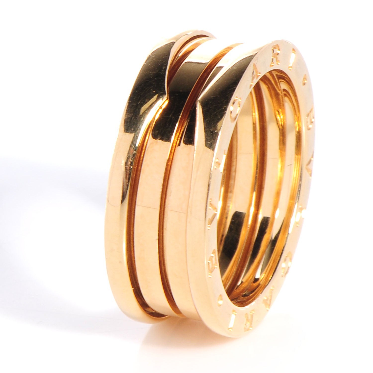 Bulgari BVLGARI 18k Yellow Gold B.Zero1 Four Band Ring size 8.5 4 of 5