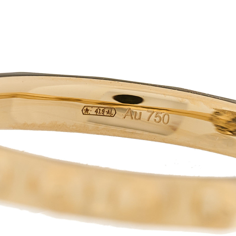 Gucci 18K Yellow Gold Pink Opal Diamond Le Marché Des Merveilles Feline Ring 52 6 6 of 6