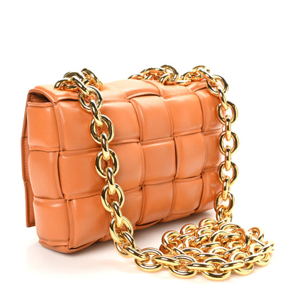 Bottega Veneta Lambskin Maxi Intreccio Padded Chain Cassette Crossbody Bag Clay 2 of 9