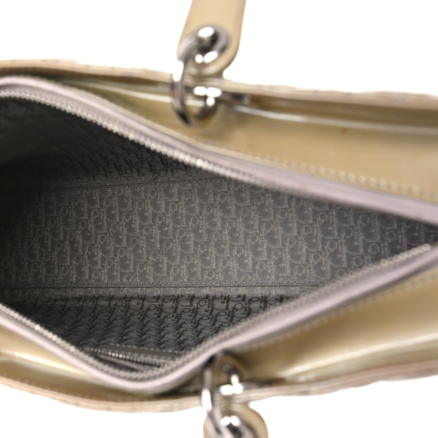 Christian Dior Patent Cannage Large Lady Dior Grey 5 of 11
