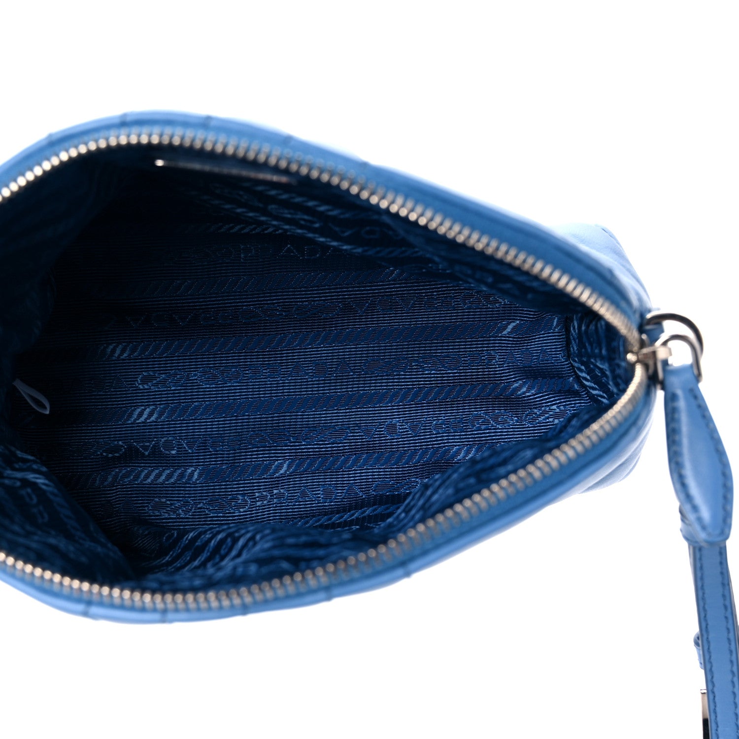 Prada Soft Calfskin Diagramme Wristlet Pouch Bag Astrale 5 of 11