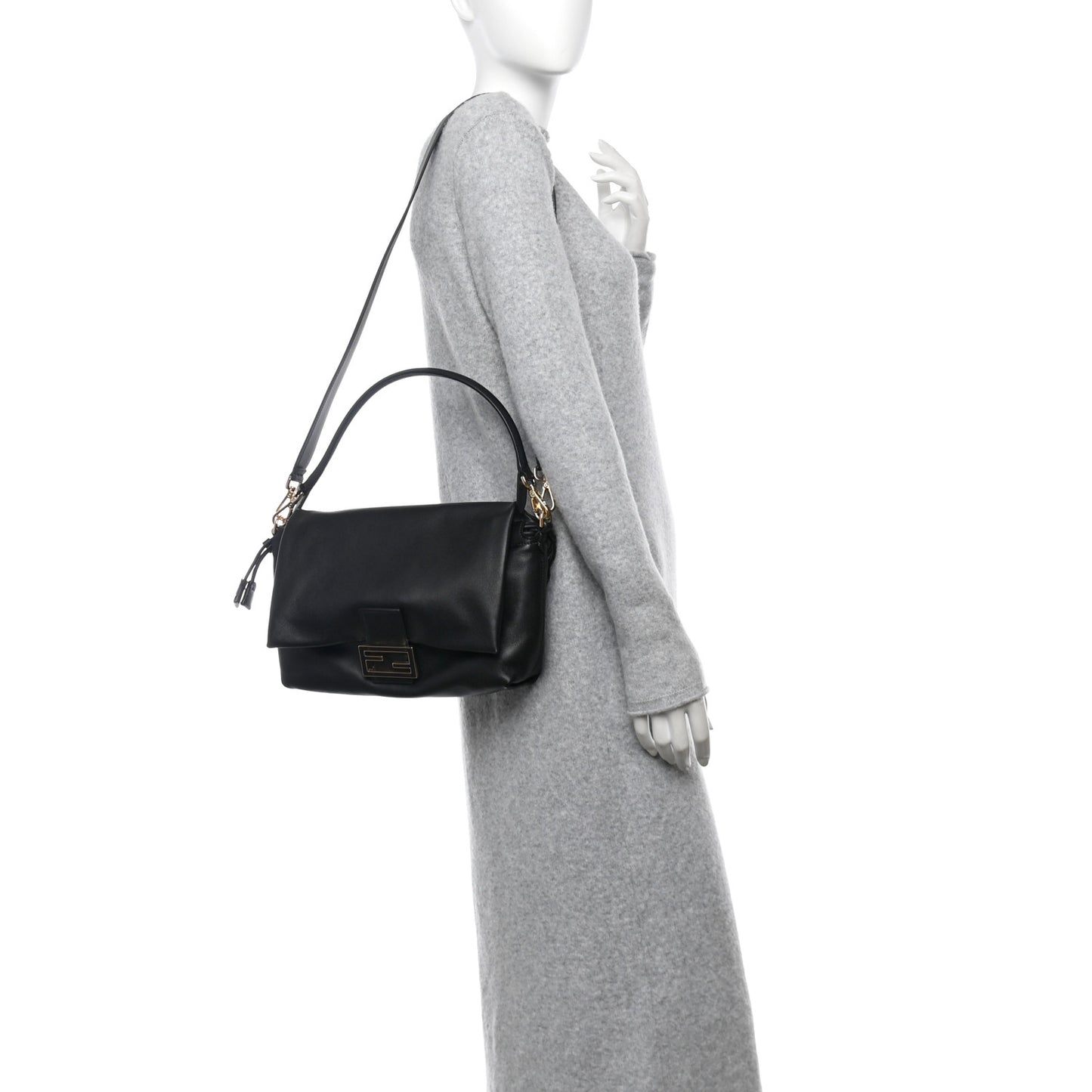 Nappa Medium Mamma Baguette Black