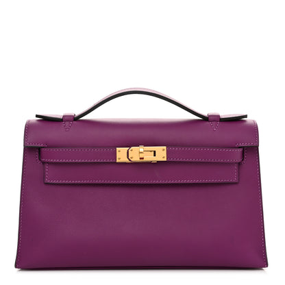 Hermes Swift Kelly Pochette Clutch Anemone 1 of 15