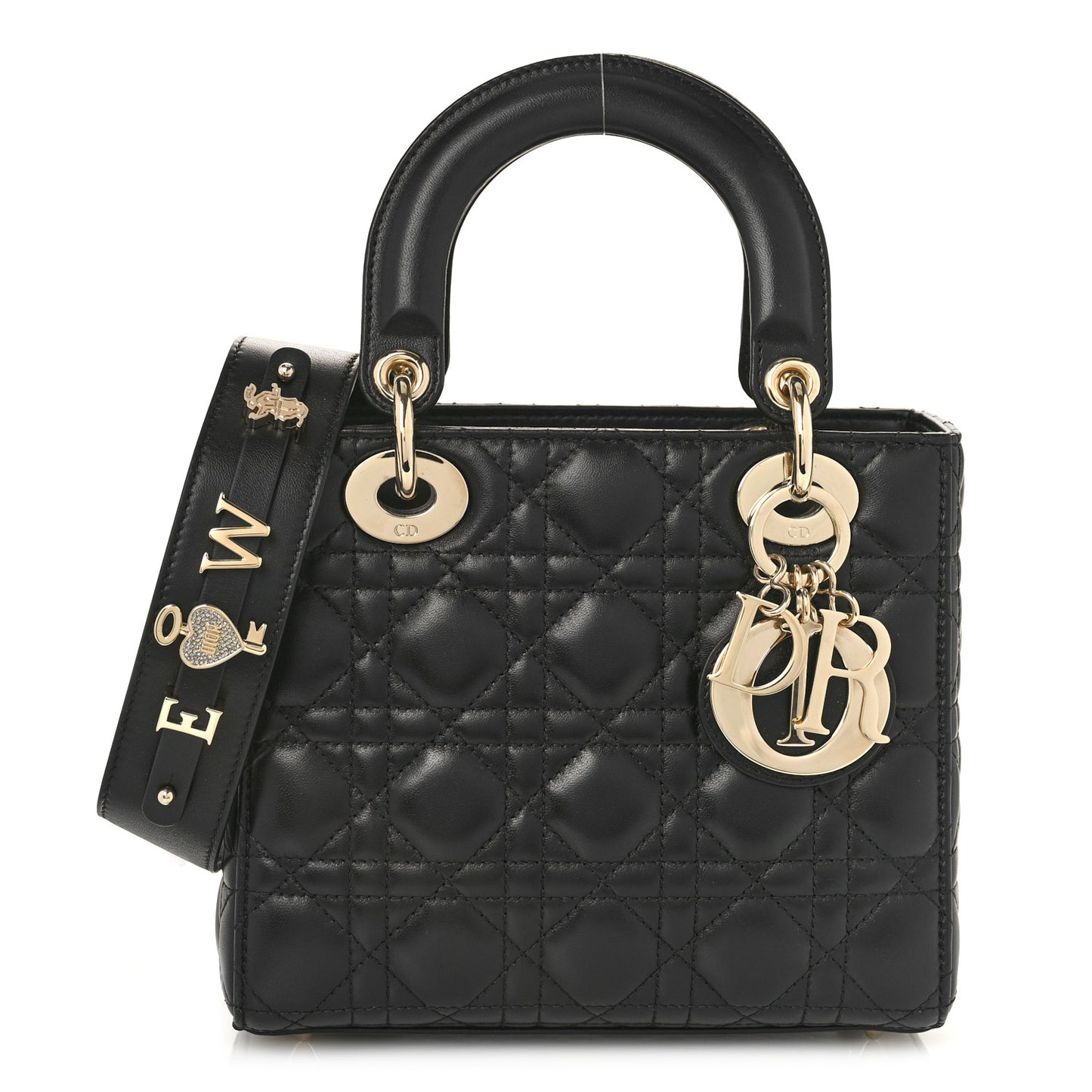 Lambskin Cannage Small My ABCDior Lady Dior Black