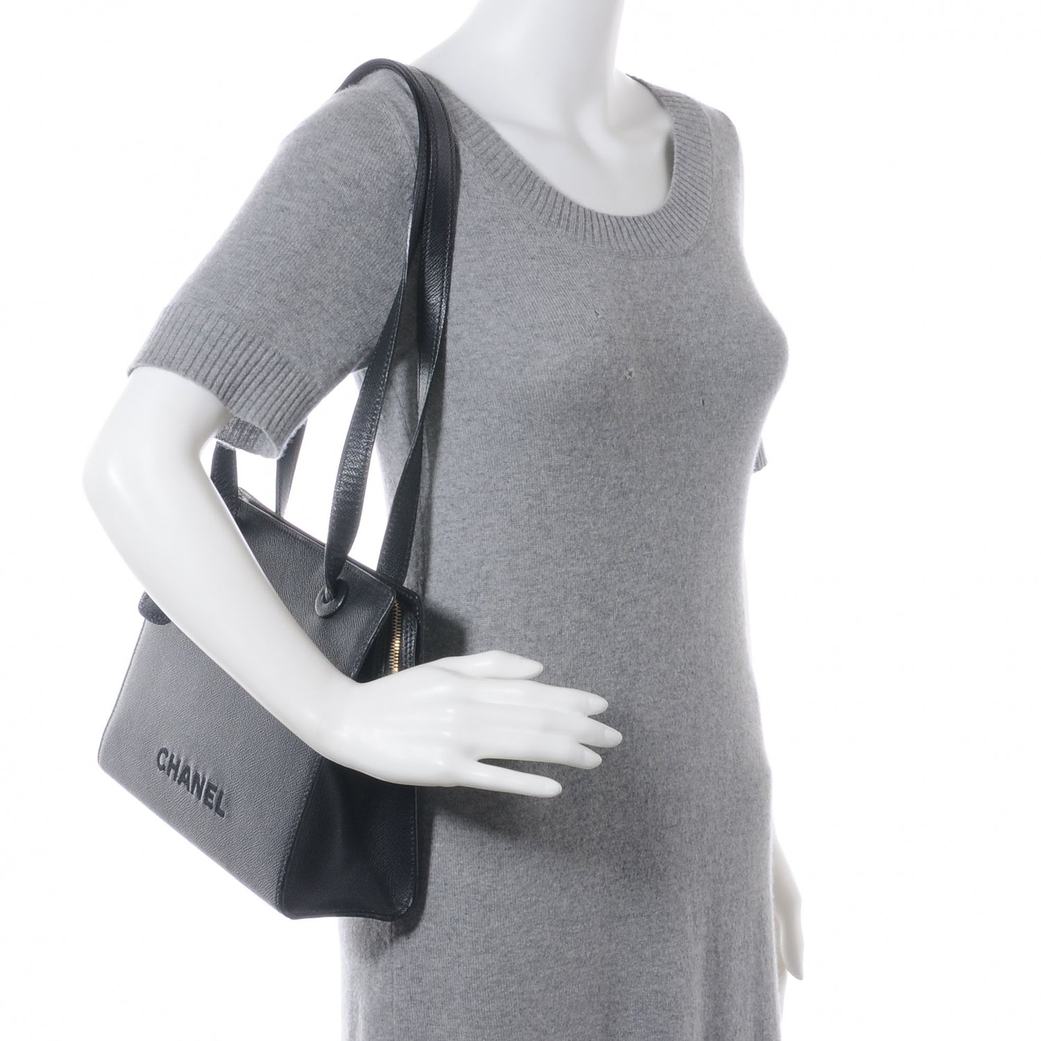 Chanel Caviar Simple Shoulder Bag Black 2 of 7