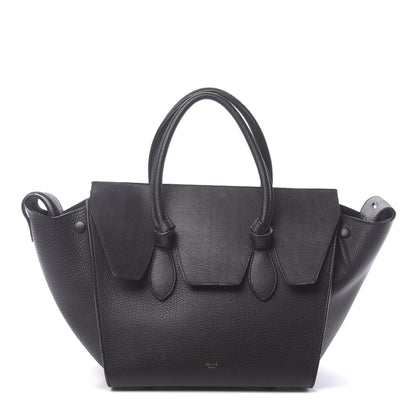 Celine Crisped Calfskin Mini Tie Knot Tote Black 1 of 29
