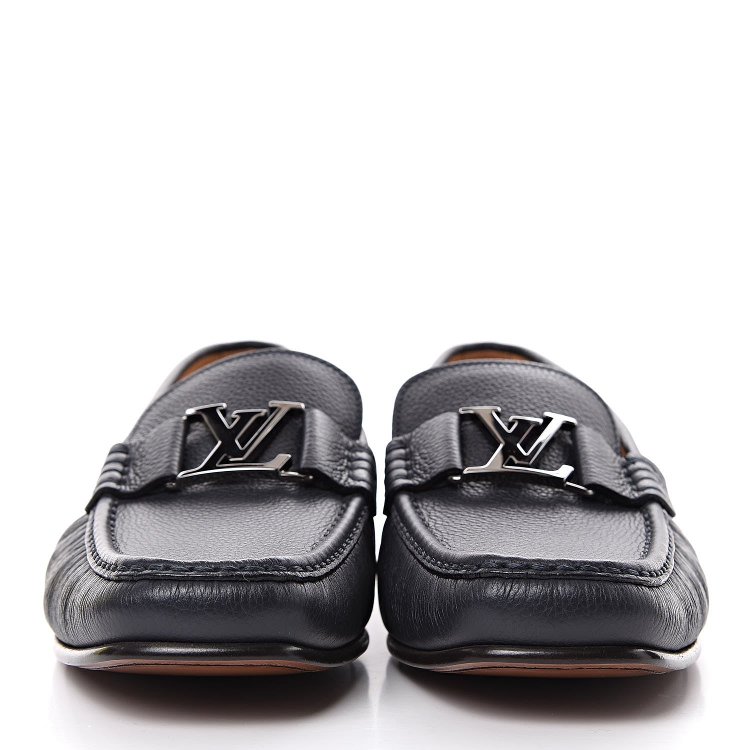 Louis Vuitton Calfskin Mens Montaigne Loafers 8 Marine 2 of 9