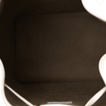 Louis Vuitton Calfskin Monogram Cutout Petit Noe White 5 of 9