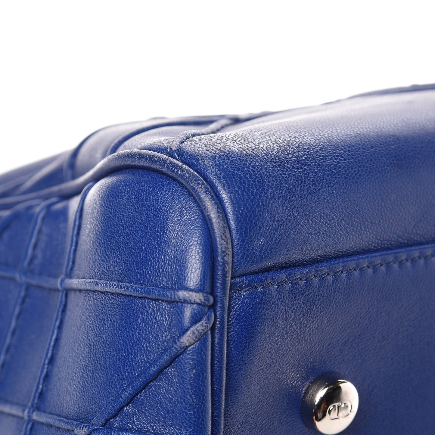 Lambskin Cannage Granville Polochon Blue