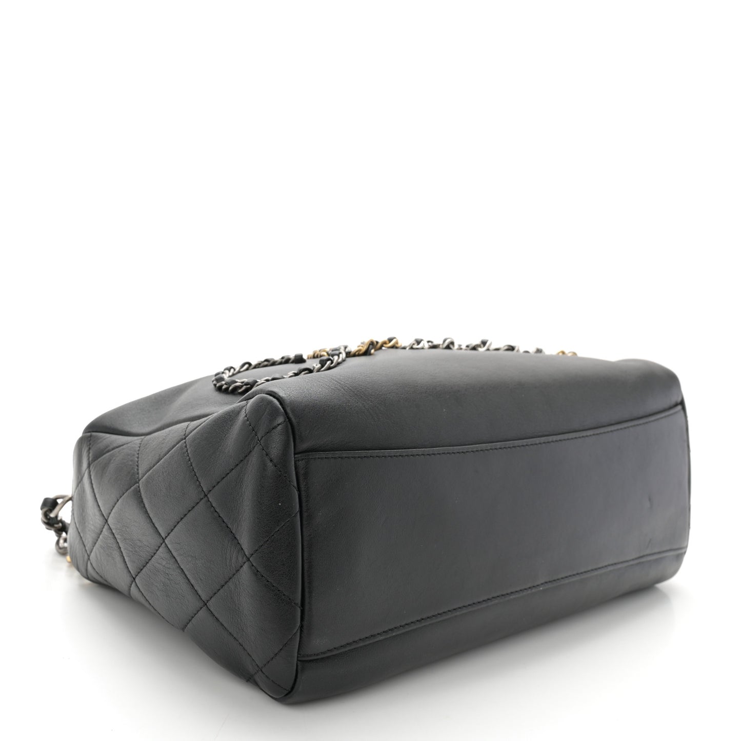 Calfskin Chain 20s Signature Hobo Black