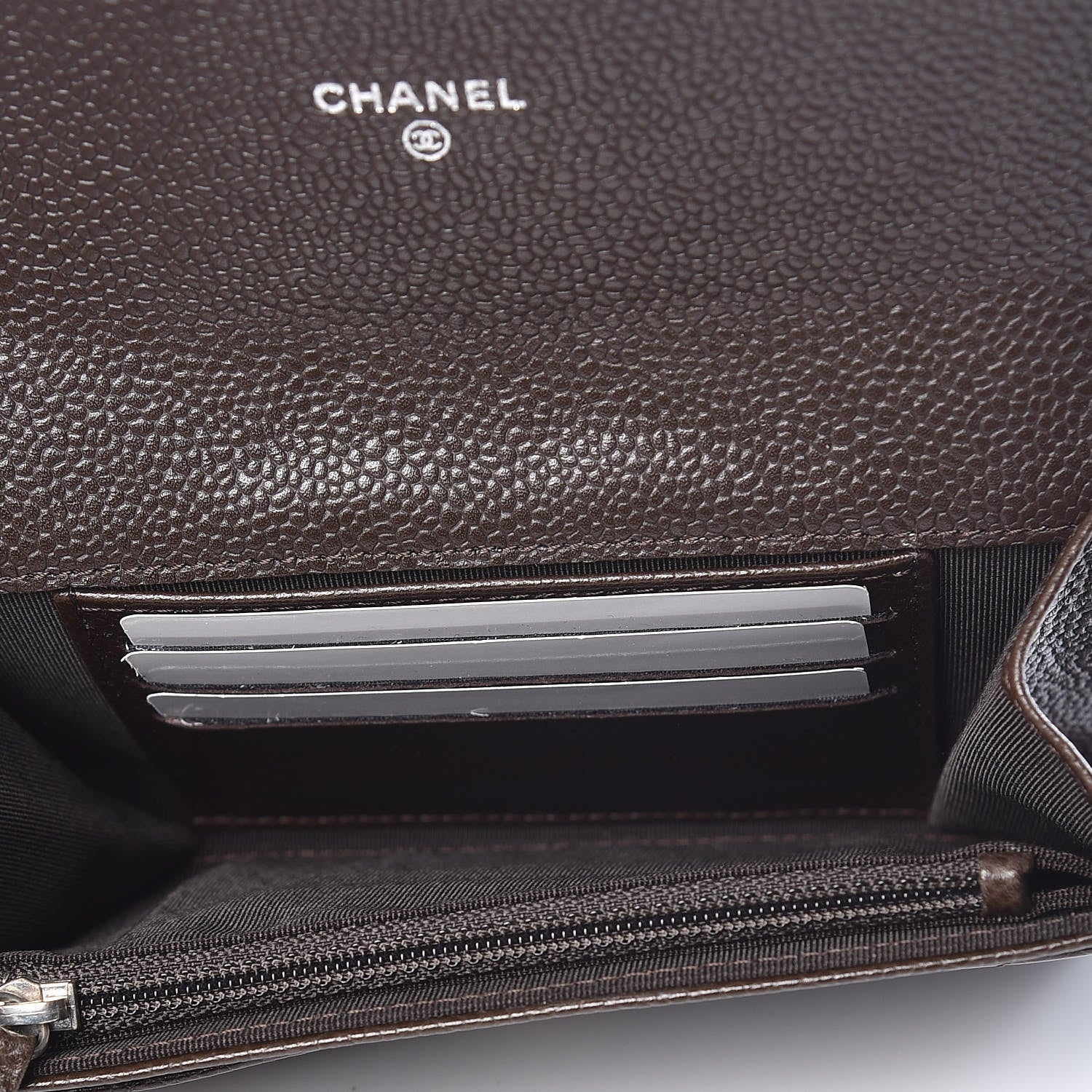 Chanel Caviar Quilted Small Flap Wallet Brown 5 of 9