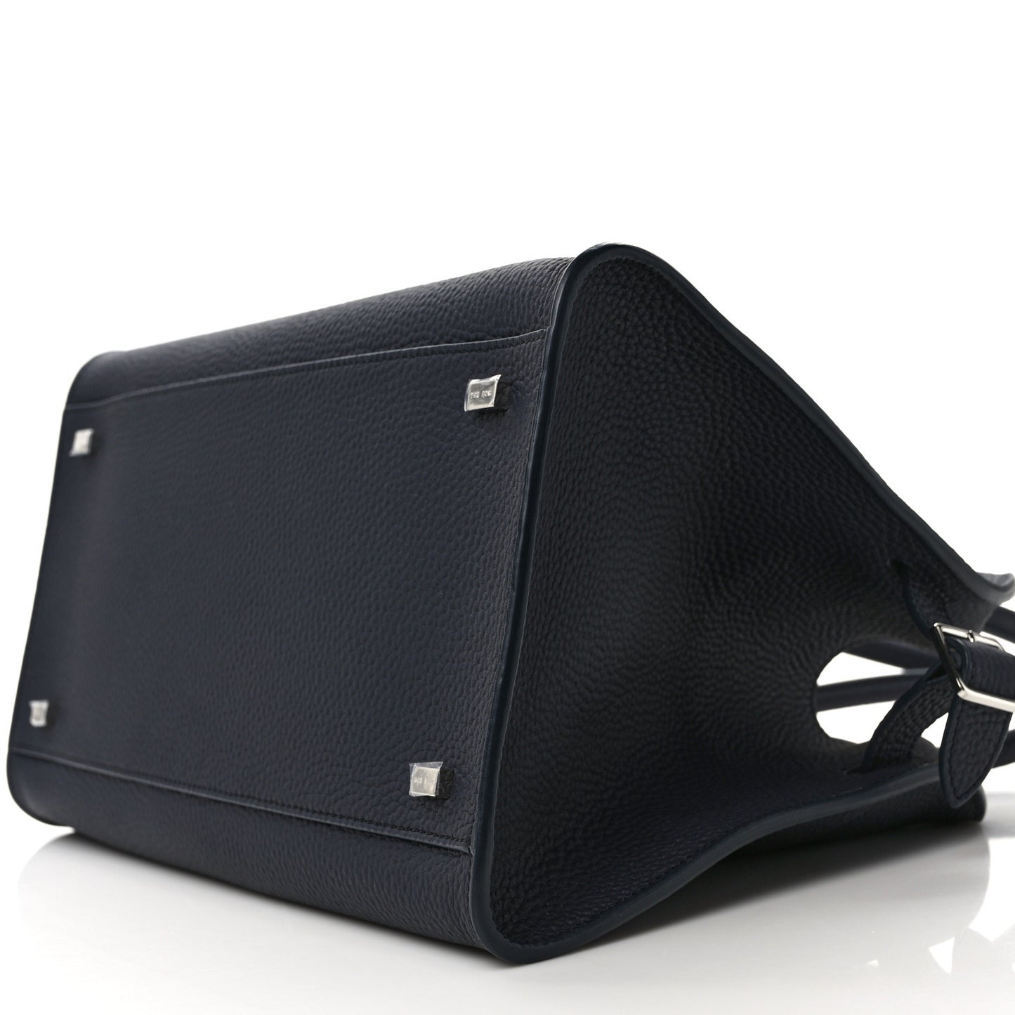 Matte Grained Calfskin Soft Margaux 12 Marine