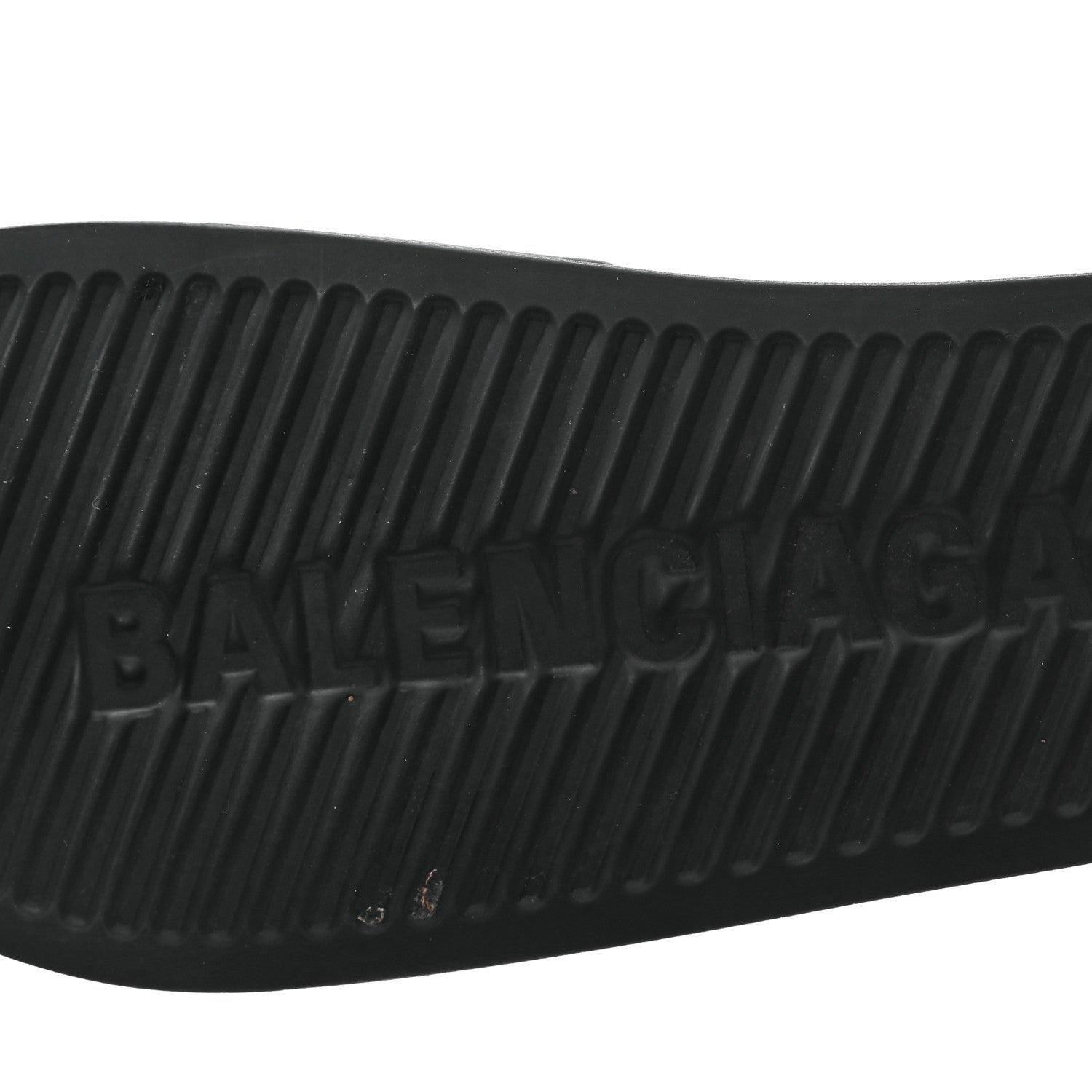 Balenciaga Rubber Womens Logo Pool Slide Sandals 39 Black Fuschia 7 of 9