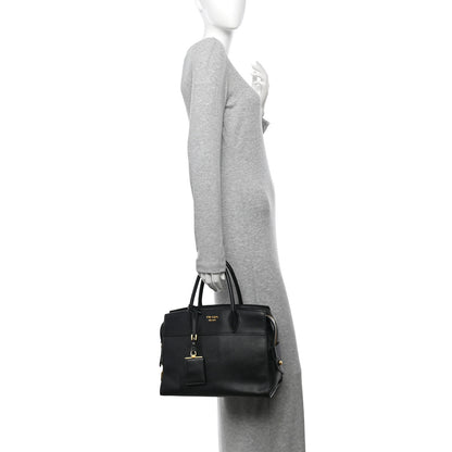 Prada Saffiano City Calfskin Medium Esplanade Tote Black 2 of 12