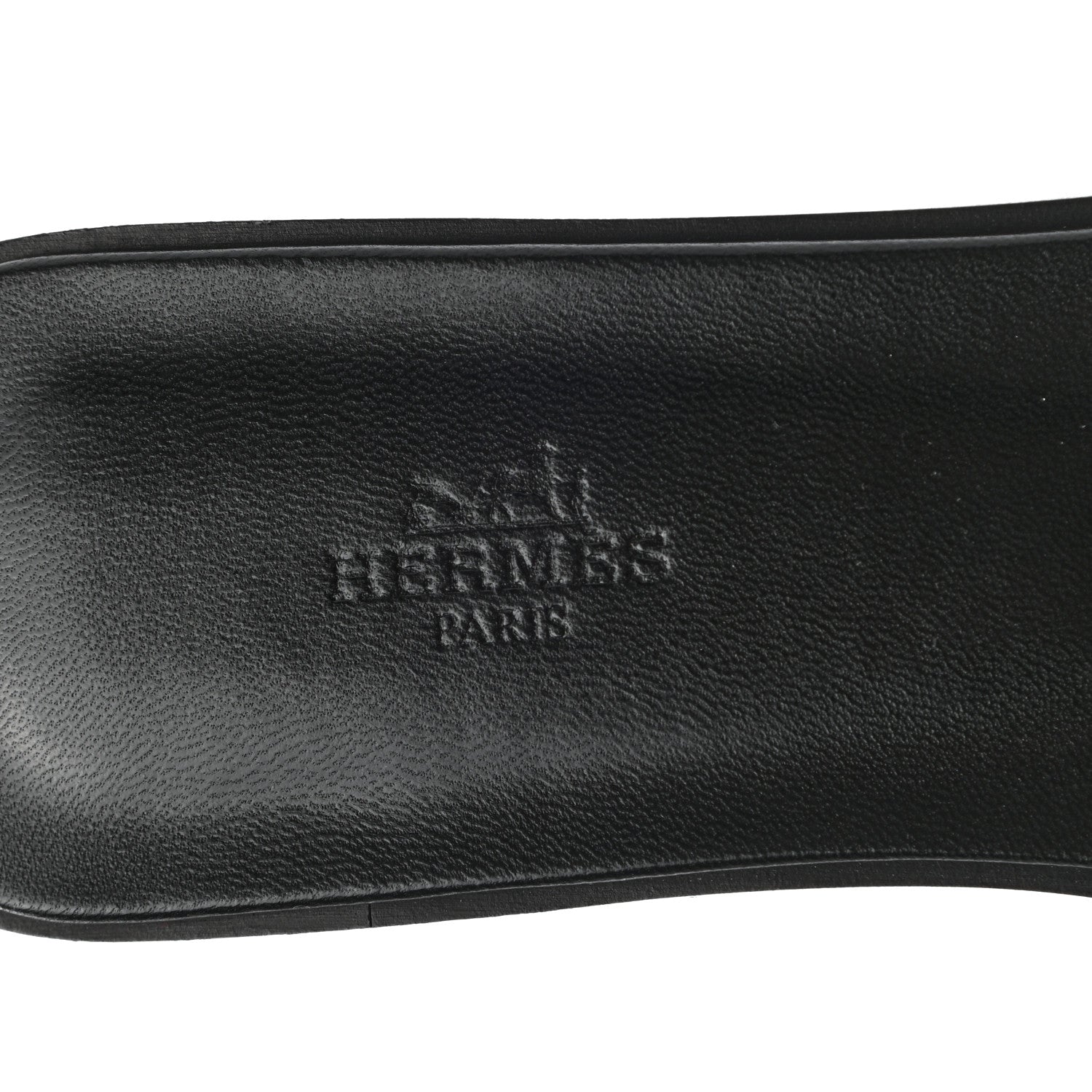 Hermes Box Calfskin Clous Pyramide Oran Sandals 40 Black 7 of 9