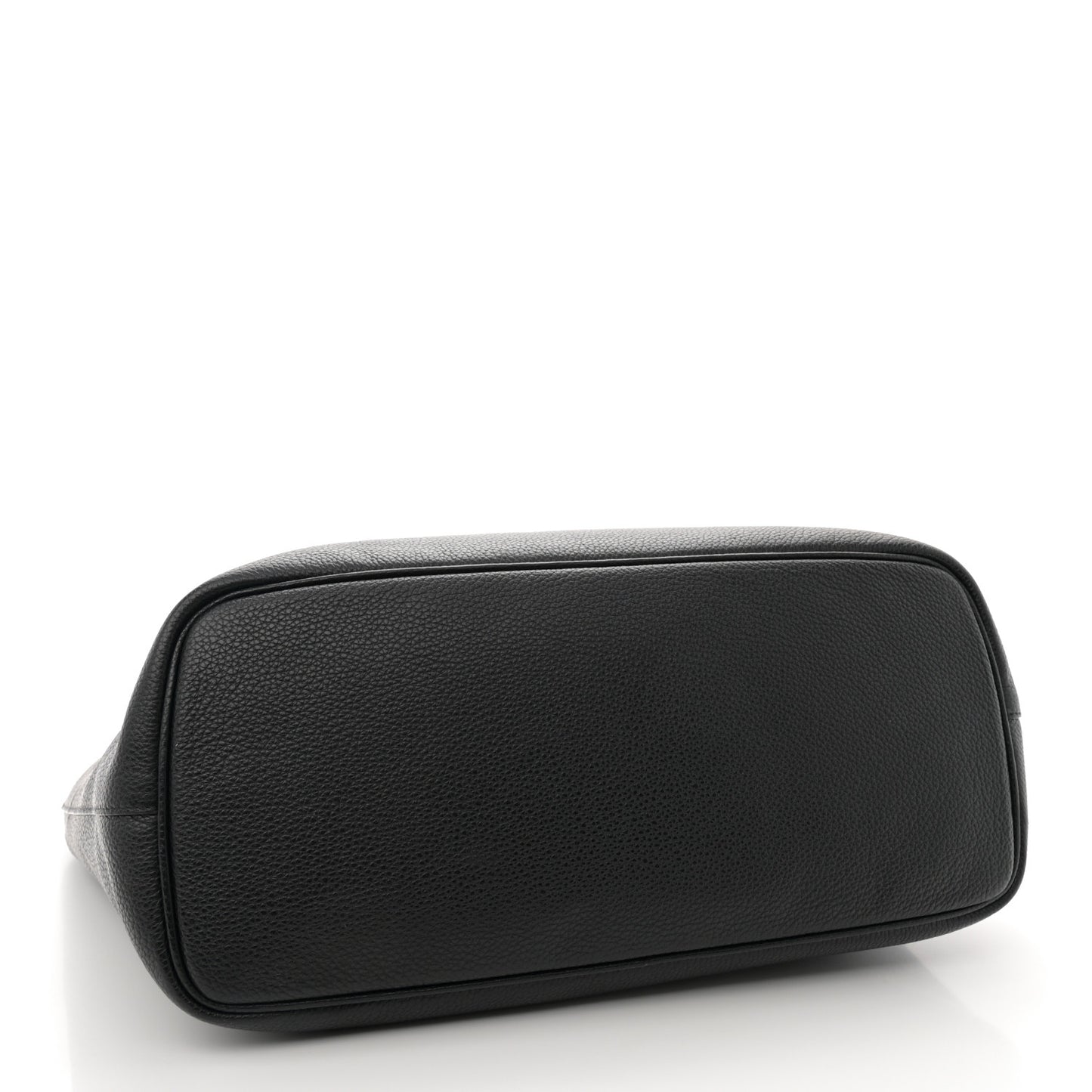 Grainy Calfskin Medium Gancini Tote Black