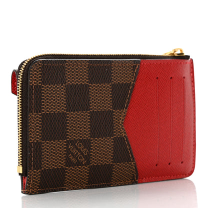Louis Vuitton Damier Ebene Recto Verso Card Holder Red 4 of 8